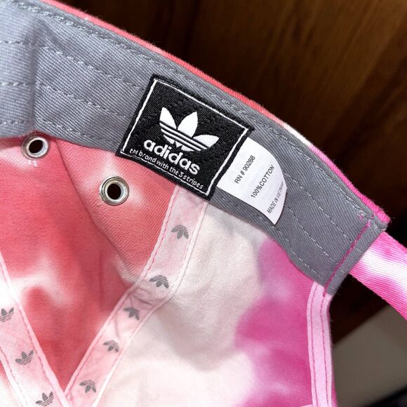 Adidas Tie Dye Hats White Pink Cap Adult Athletic Everyday Adjustable (2 hats) - Picture 9 of 11
